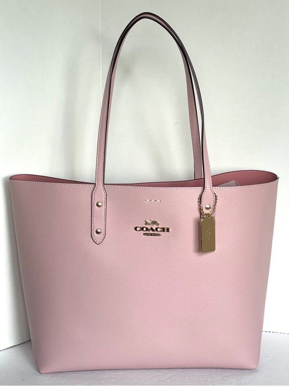 NWT- Coach Blush (Blossom) Pink Leather - Town Tote. - Picture 2 of 7